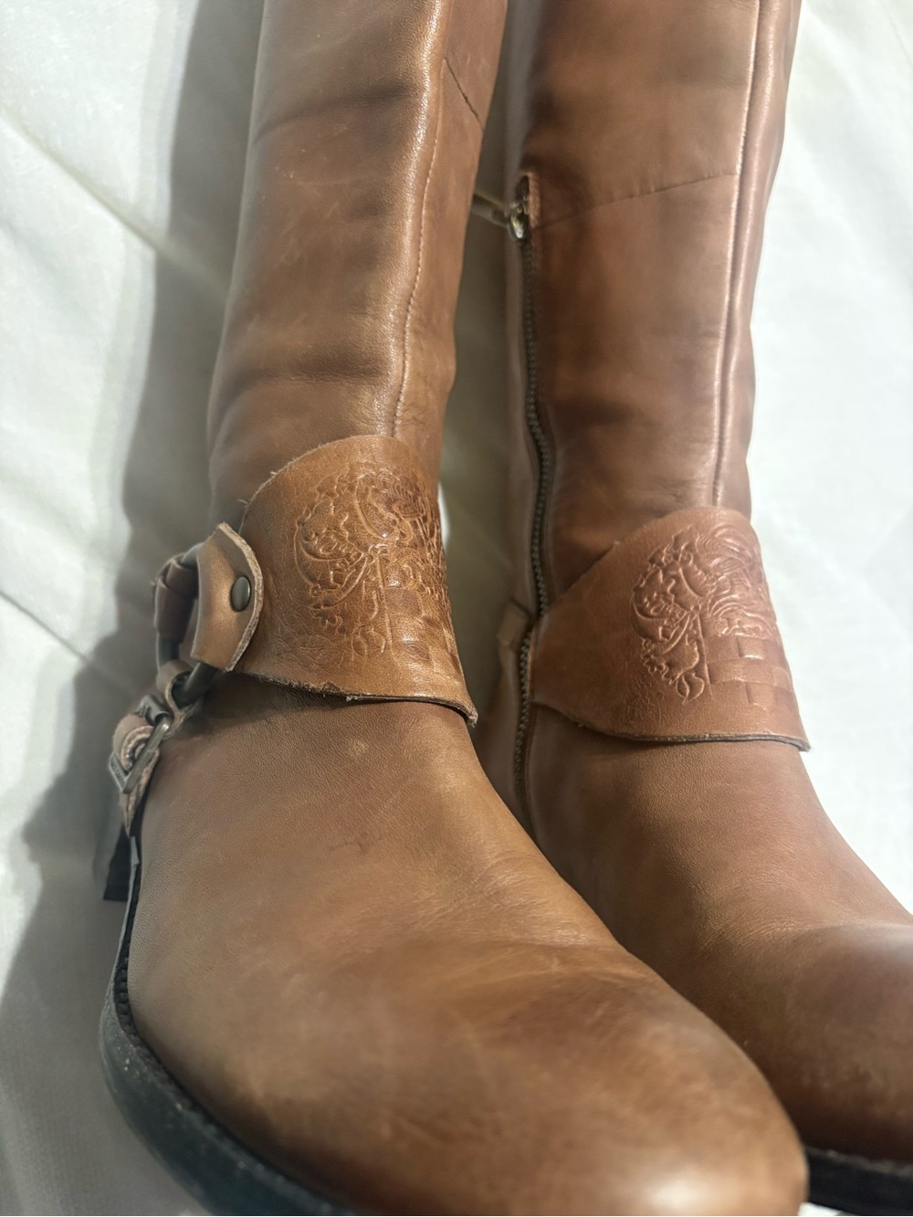 Vince Camuto Women’s Tall Leather Riding Boots in Brown 7.5 - Picture 9 of 9